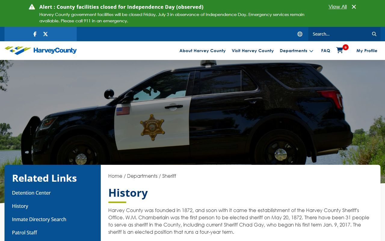 Harvey County inmate records sheriff and jail history