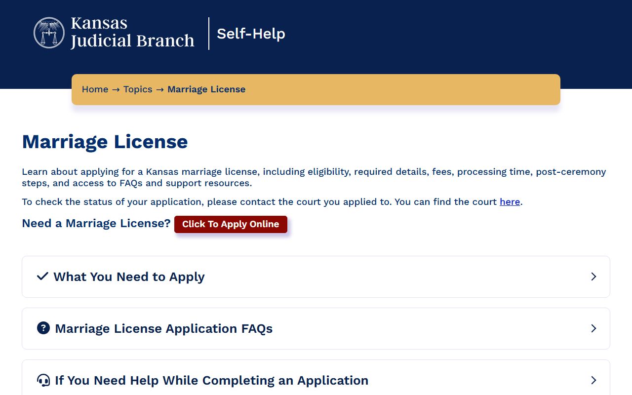Harvey County marriage records Kansas marriage license instructions