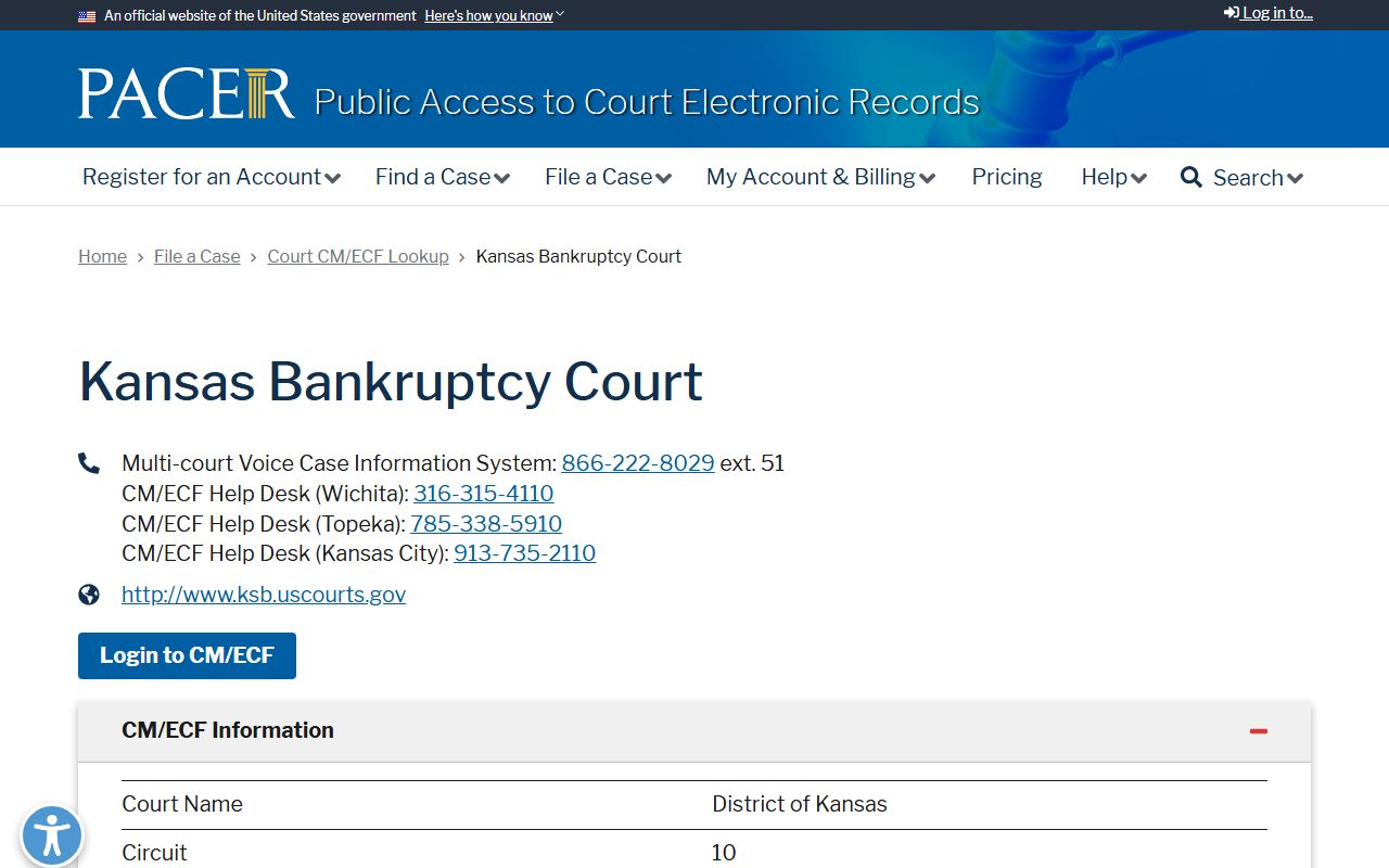 Harvey County probate records PACER bankruptcy lookup distinction